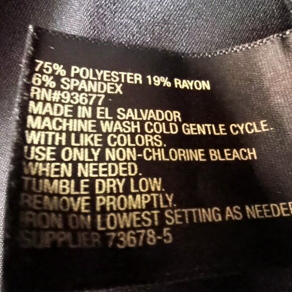 NWT: Worthington Size 16 Black Modern Fit Straight Leg Dress Pants - Picture 9 of 9